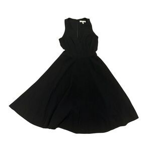 Dress The Population Catalina Dress Size S Black A Line Pocket V Neck Sleeveless